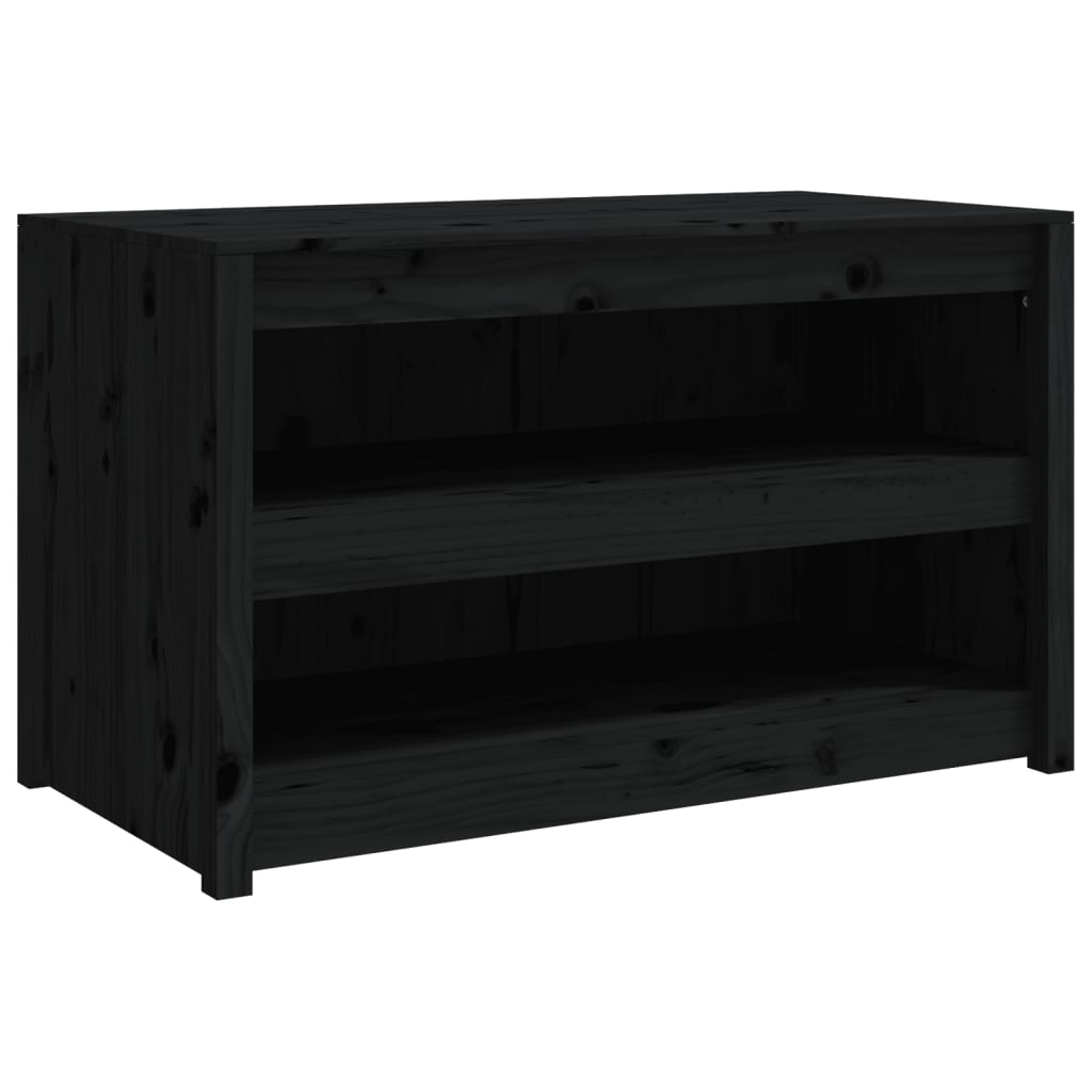 vidaXL Outdoor Kitchen Cabinet Black 106x55x64 cm Solid Wood Pine