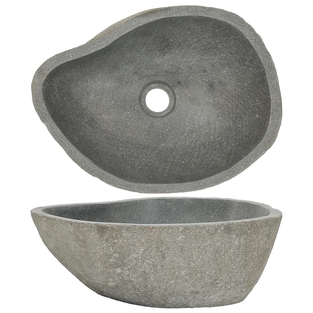 vidaXL Basin River Stone Oval (37-46)x(29-36) cm