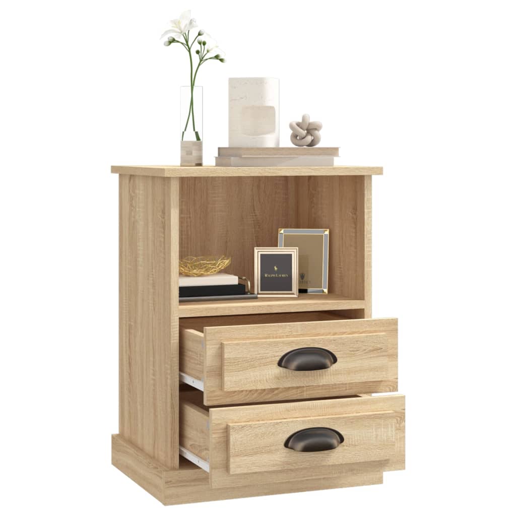 vidaXL Bedside Cabinets 2 pcs Sonoma Oak 43x36x60 cm