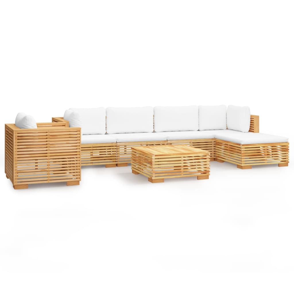 vidaXL 7 Piece Garden Lounge Set with Cushions Solid Wood Teak