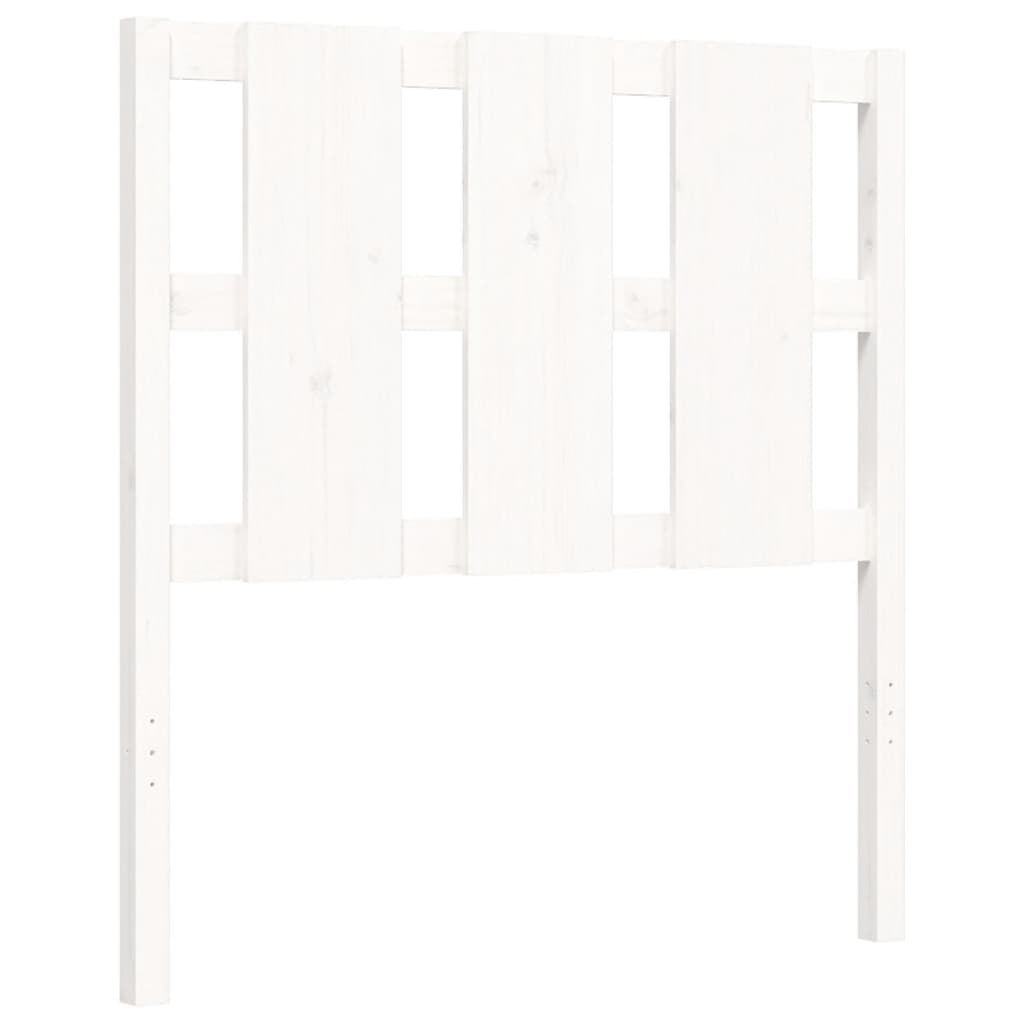 vidaXL Bed Frame without Mattress White 90x190 cm Single Solid Wood Pine