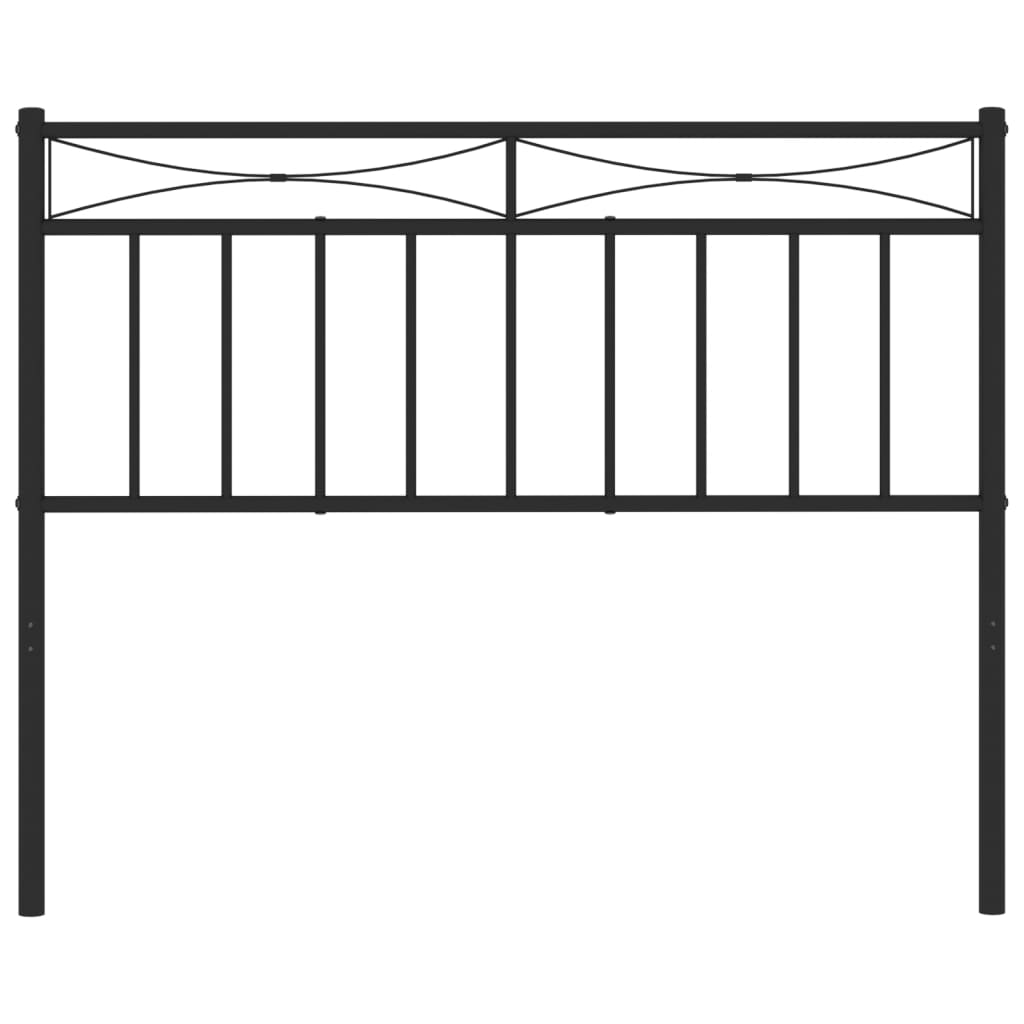 vidaXL Metal Headboard Black 107 cm