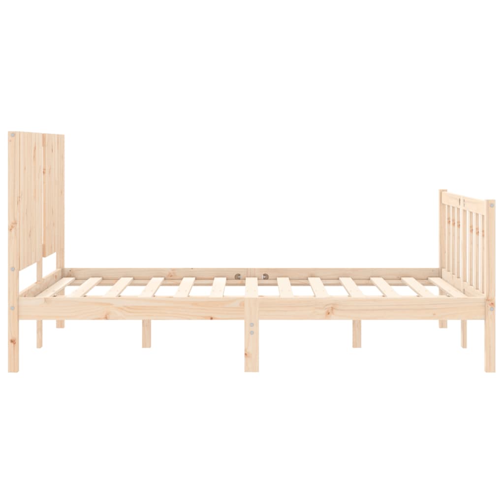 vidaXL Bed Frame without Mattress Double Solid Wood Pine