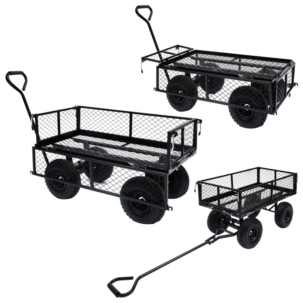 vidaXL Garden Hand Trolley Black 250 kg