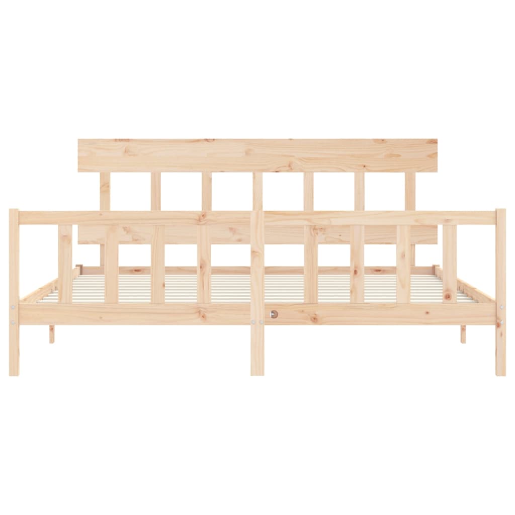 vidaXL Bed Frame without Mattress Super King Size Solid Wood Pine