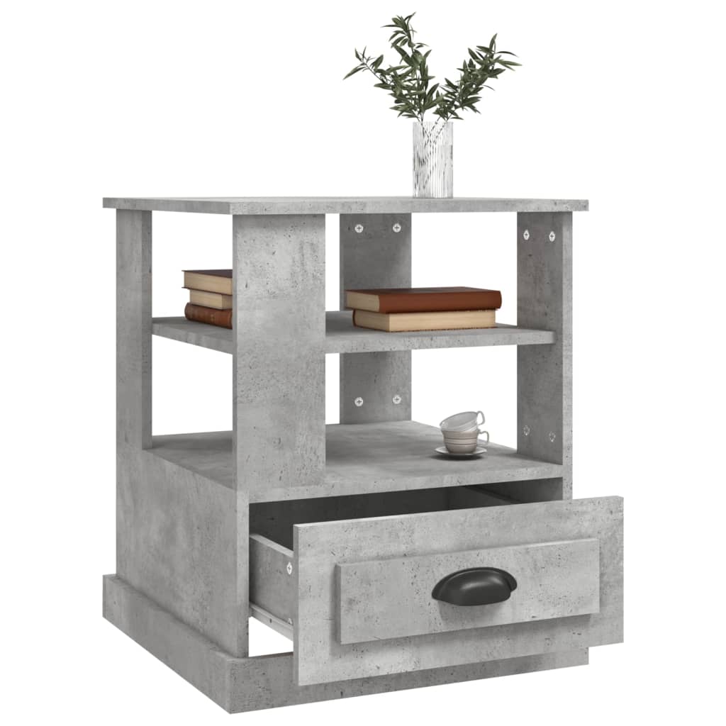 vidaXL Side Table Concrete Grey 50x50x60 cm Engineered Wood