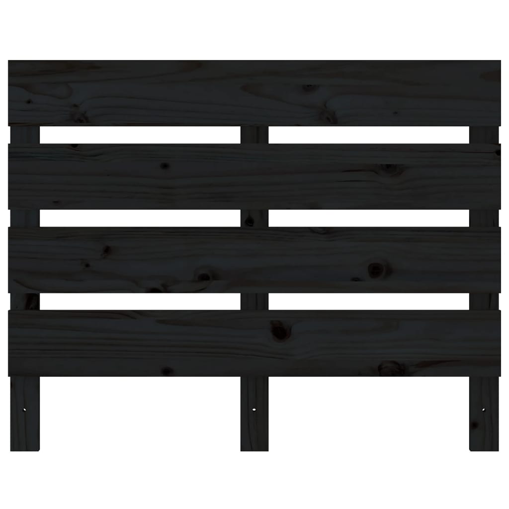 vidaXL Headboard Black 75x3x80 cm Solid Wood Pine