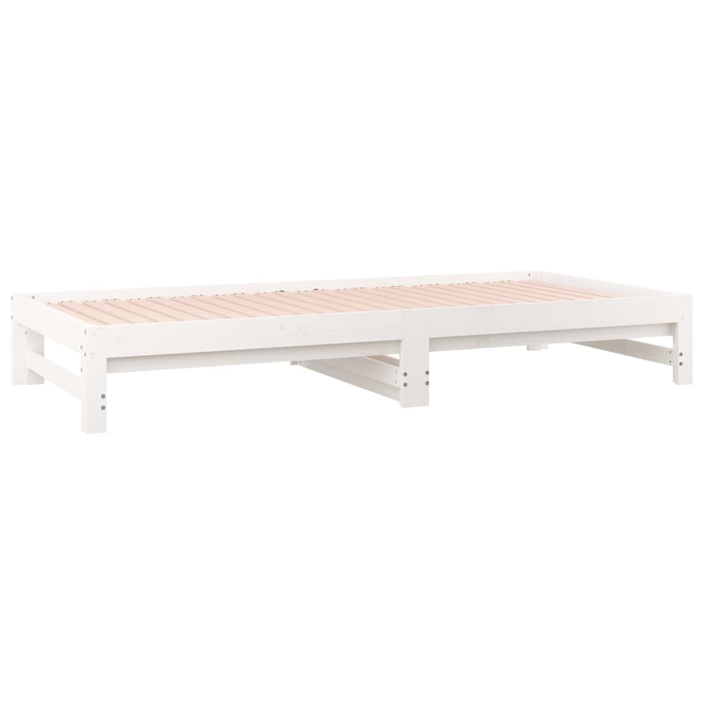 vidaXL Pull-out Day Bed without Mattress White 2x(90x190) cm