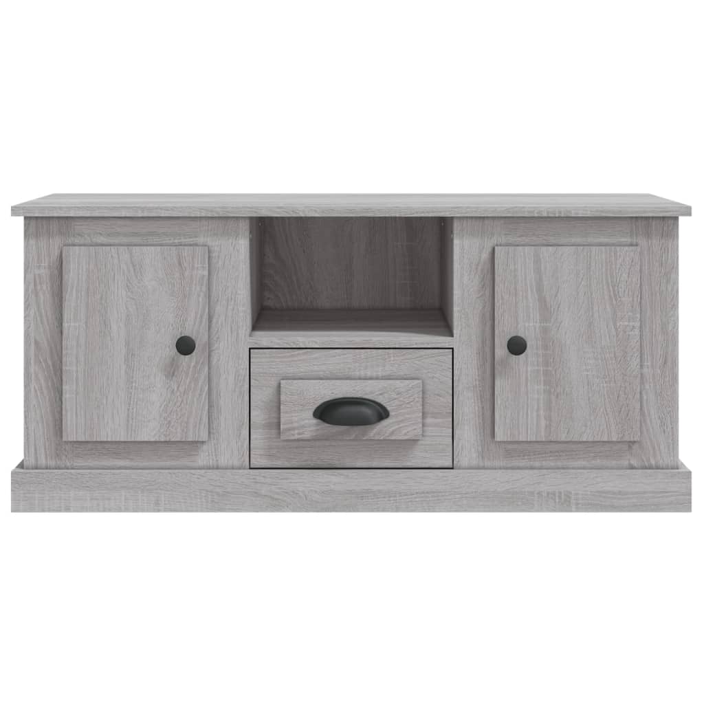 vidaXL TV Cabinet Grey Sonoma 100x35.5x45 cm Engineered Wood