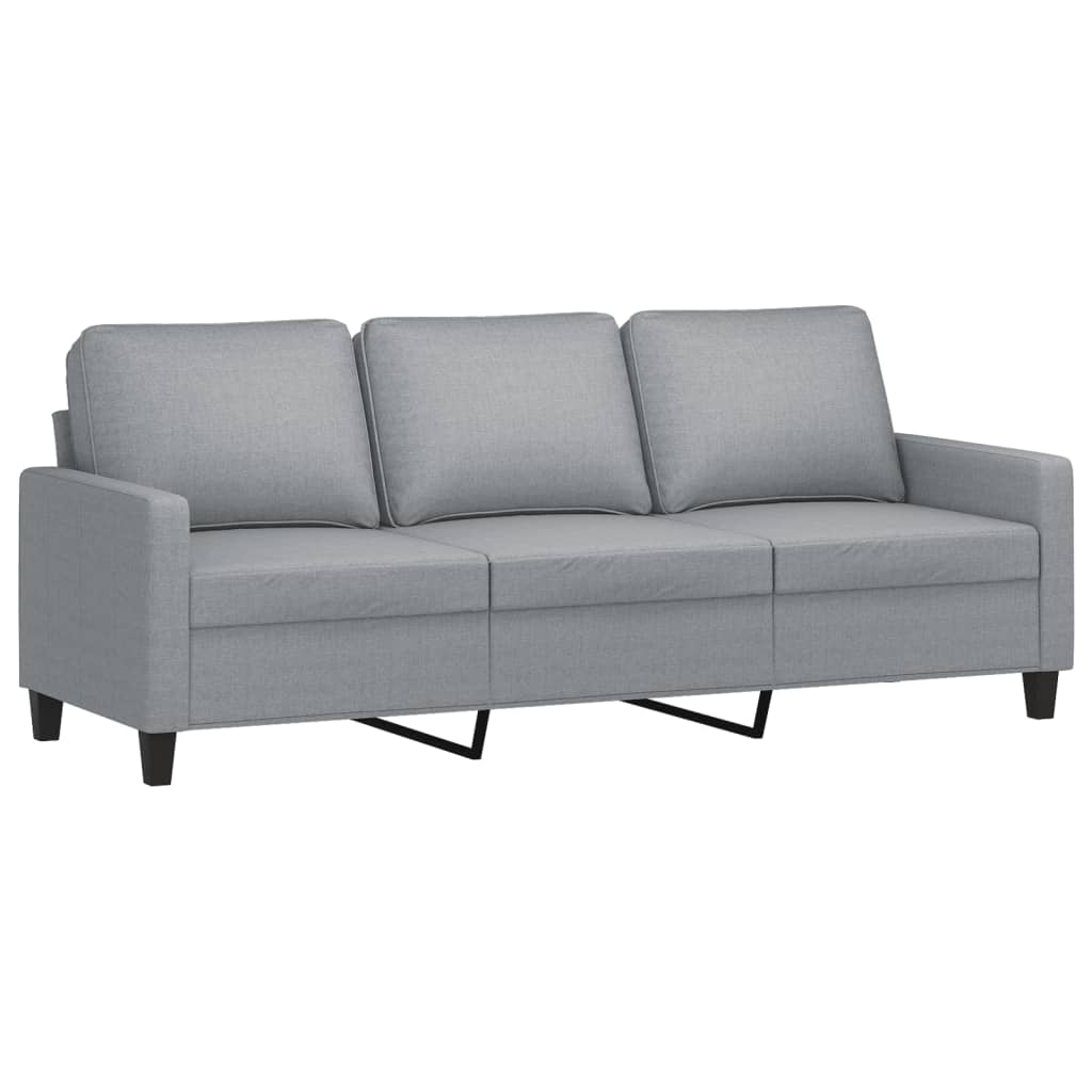 vidaXL 3-Seater Sofa Light Grey 180 cm Fabric