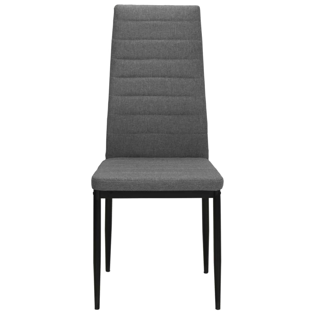 vidaXL Dining Chairs 4 pcs Light Grey Fabric