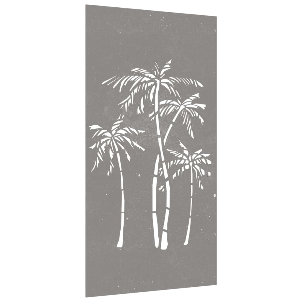 vidaXL Garden Wall Decoration 105x55 cm Corten Steel Palm Tree Design