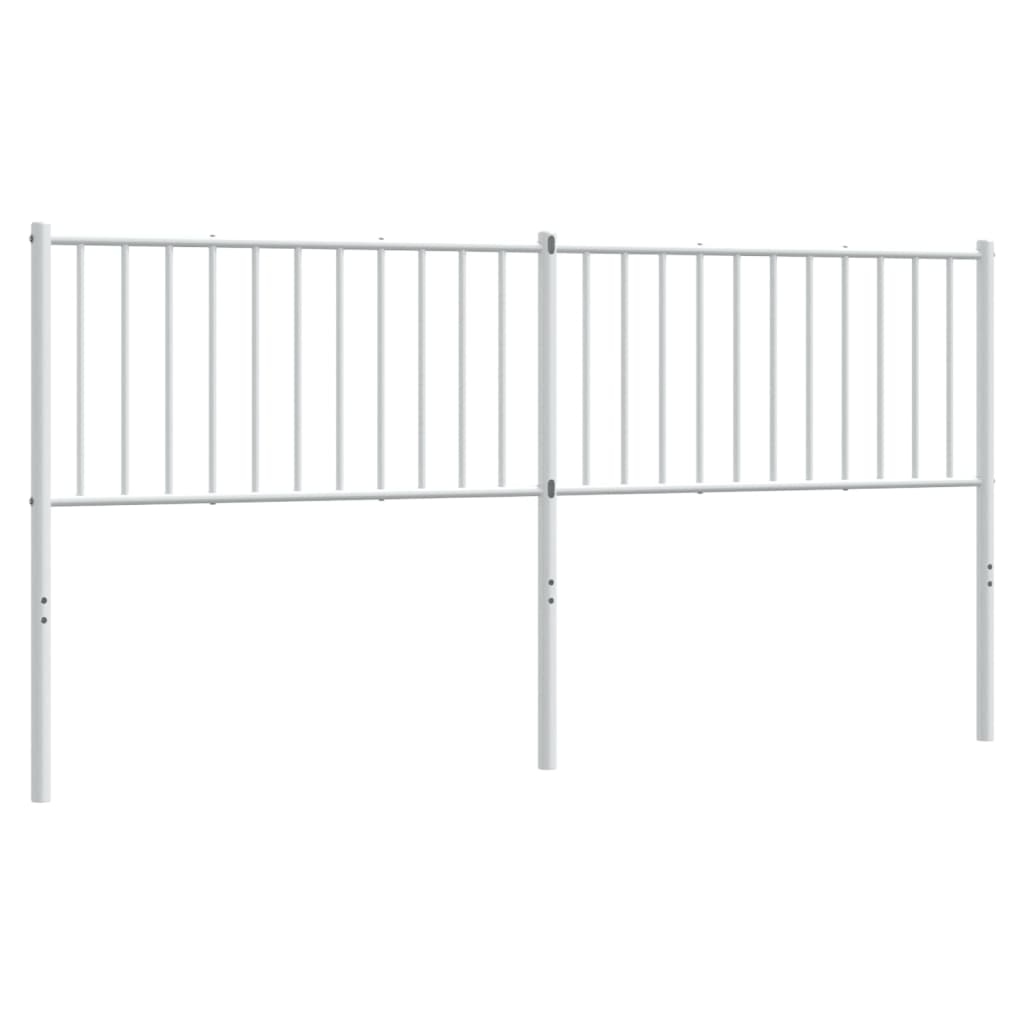 vidaXL Metal Headboard White 180 cm