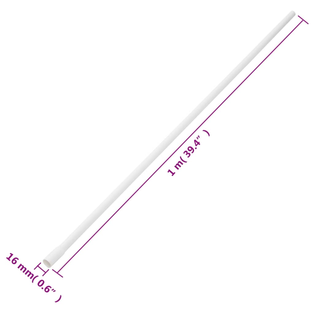 vidaXL Cable Trunkings with Clips Ø16 mm 10 m PVC