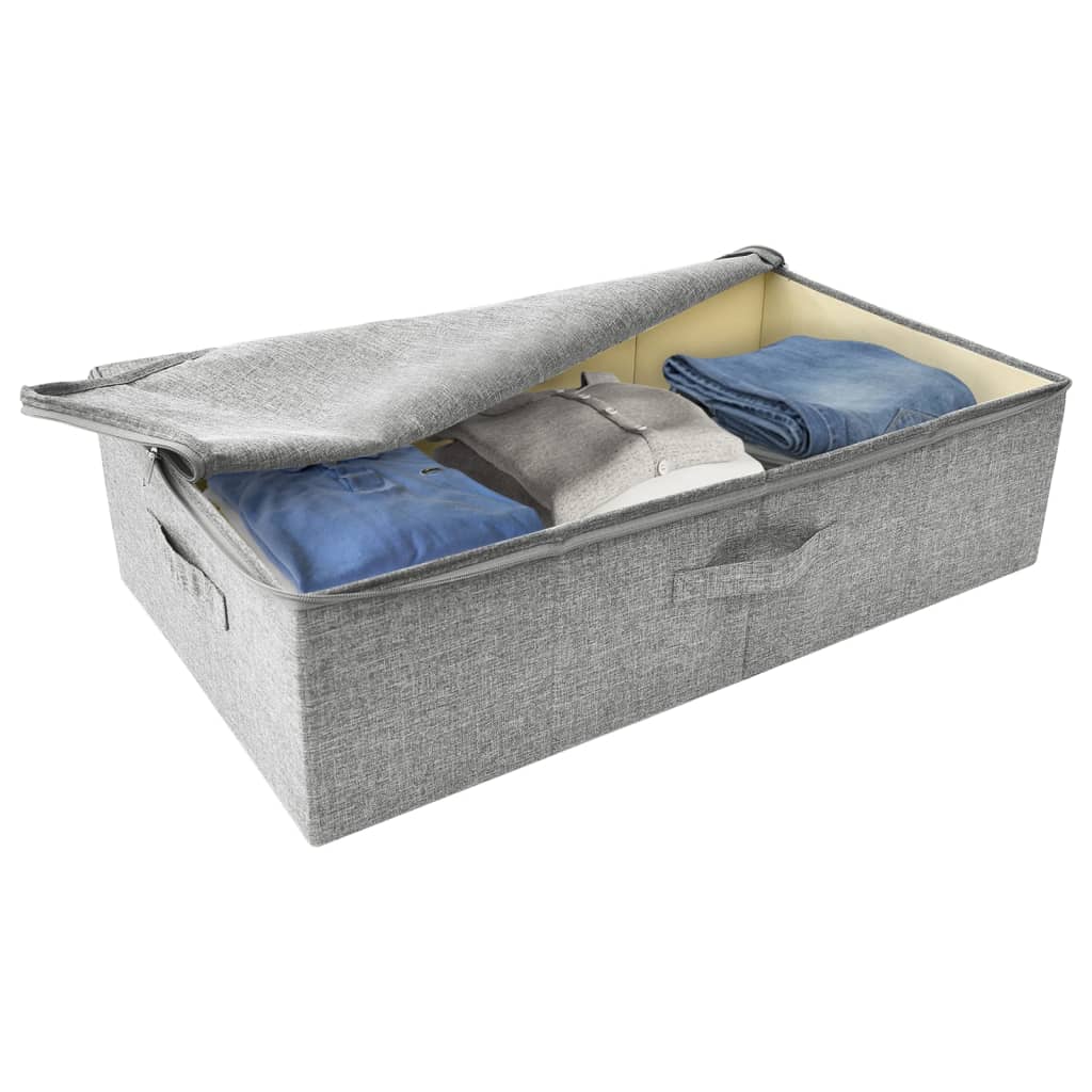 vidaXL Storage Boxes 2 pcs Fabric 70x40x18 cm Grey