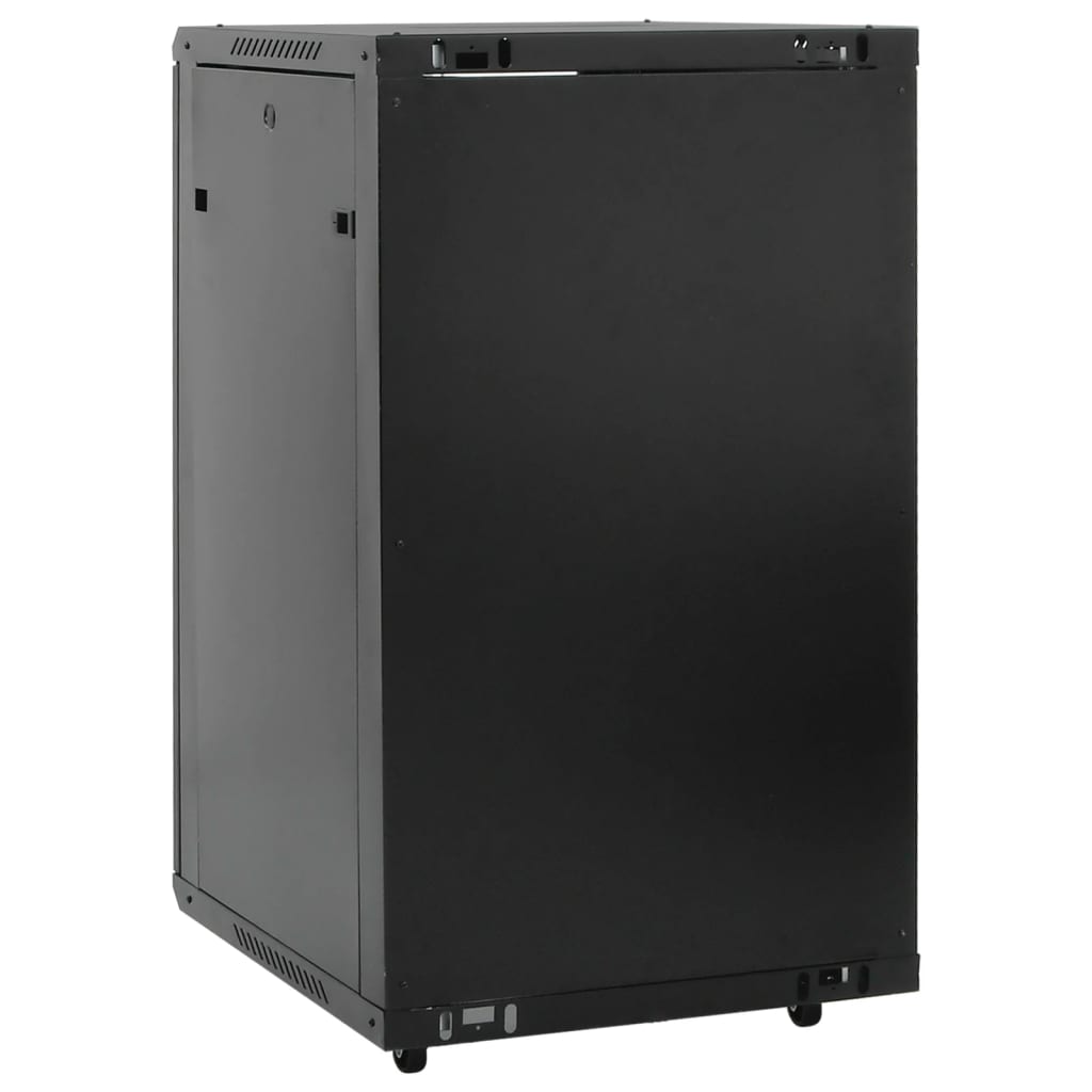 vidaXL 18U Network Cabinet 19" IP20 Black 60x60x100 cm