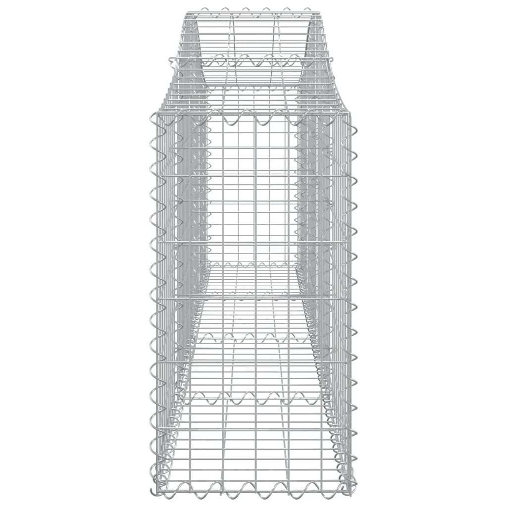 vidaXL Arched Gabion Baskets 9 pcs 200x30x60/80 cm Galvanised Iron