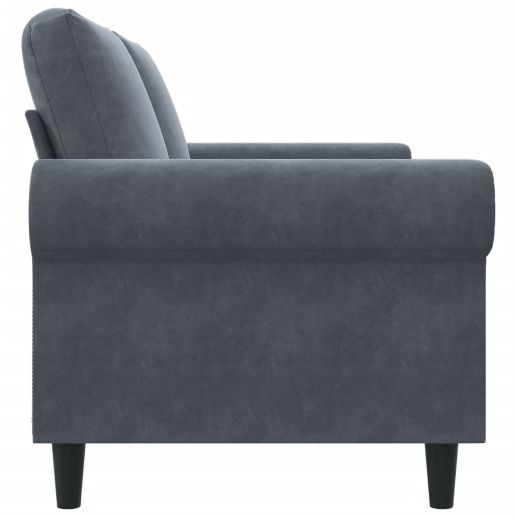 vidaXL 2-Seater Sofa Dark Grey 140 cm Velvet