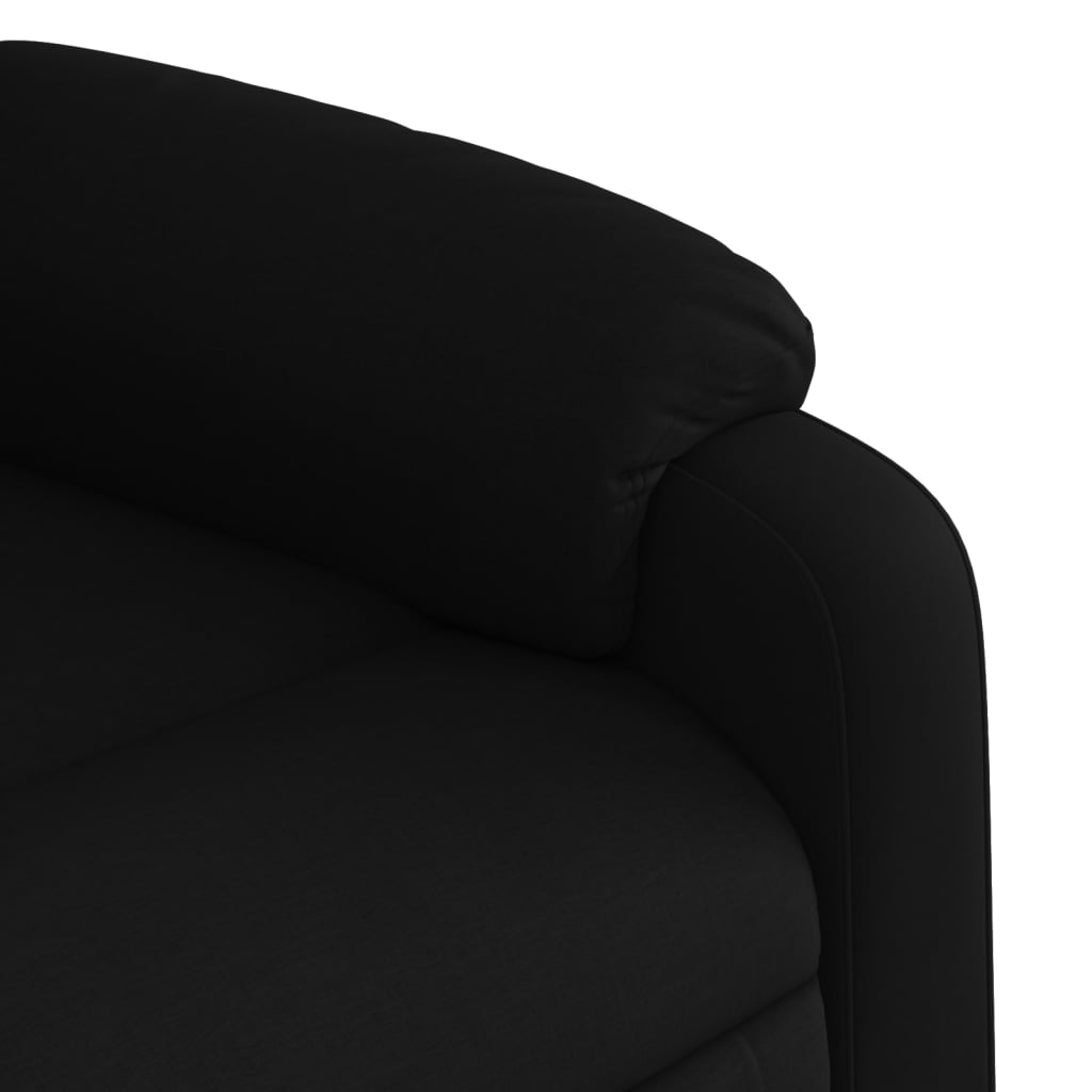 vidaXL Massage Recliner Chair Black Fabric