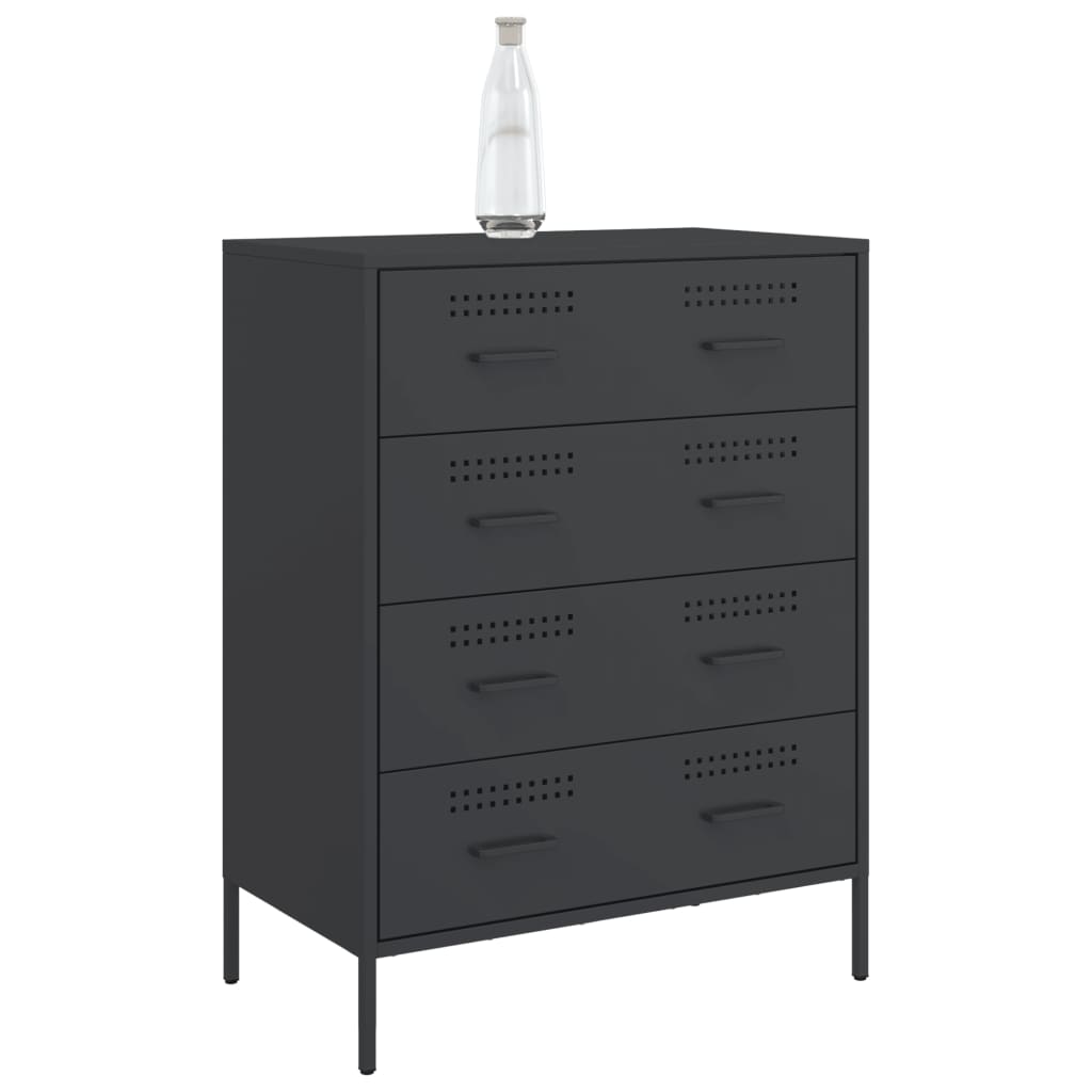 vidaXL Sideboard Black 68x39x89 cm Steel