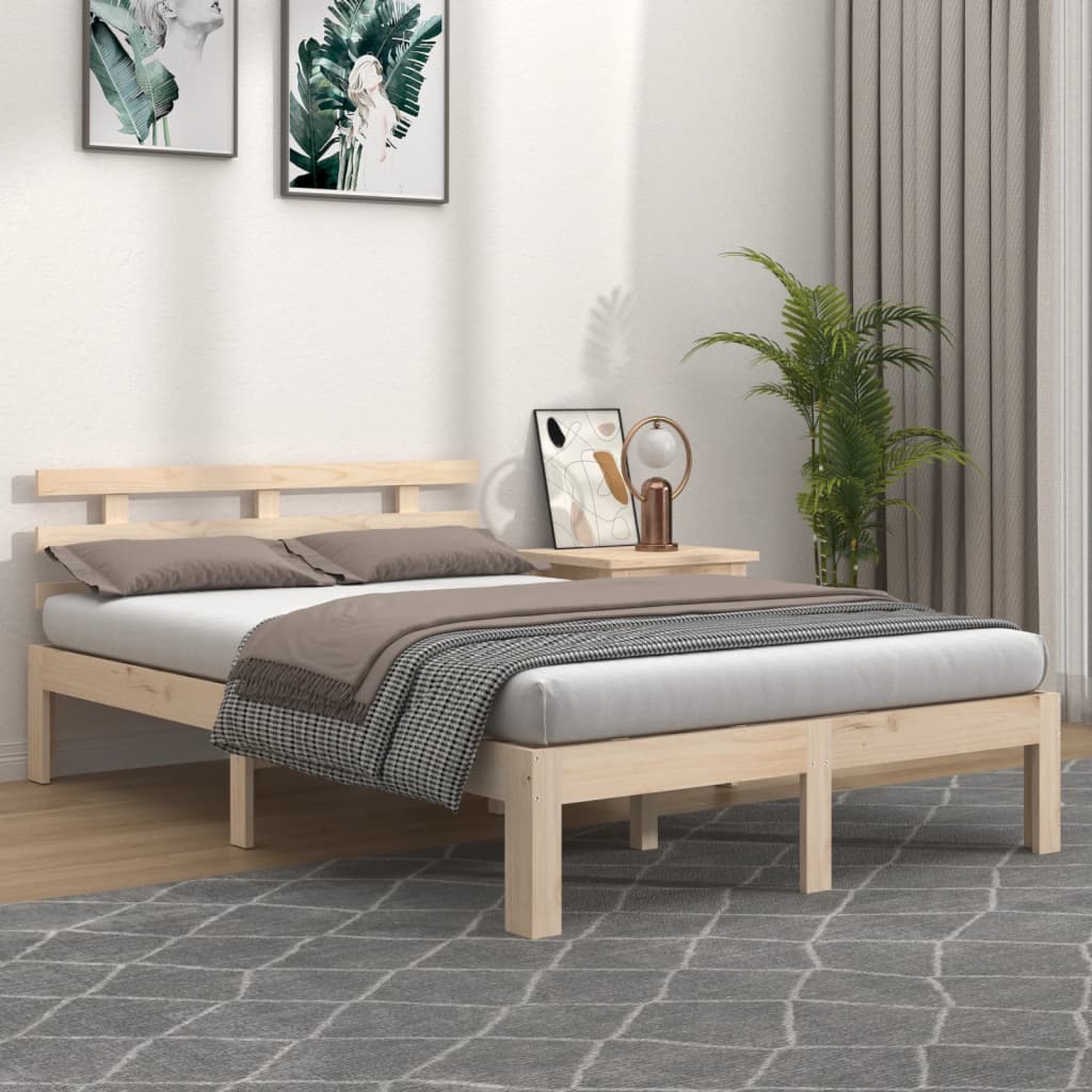 vidaXL Bed Frame without Mattress 135x190 cm Double