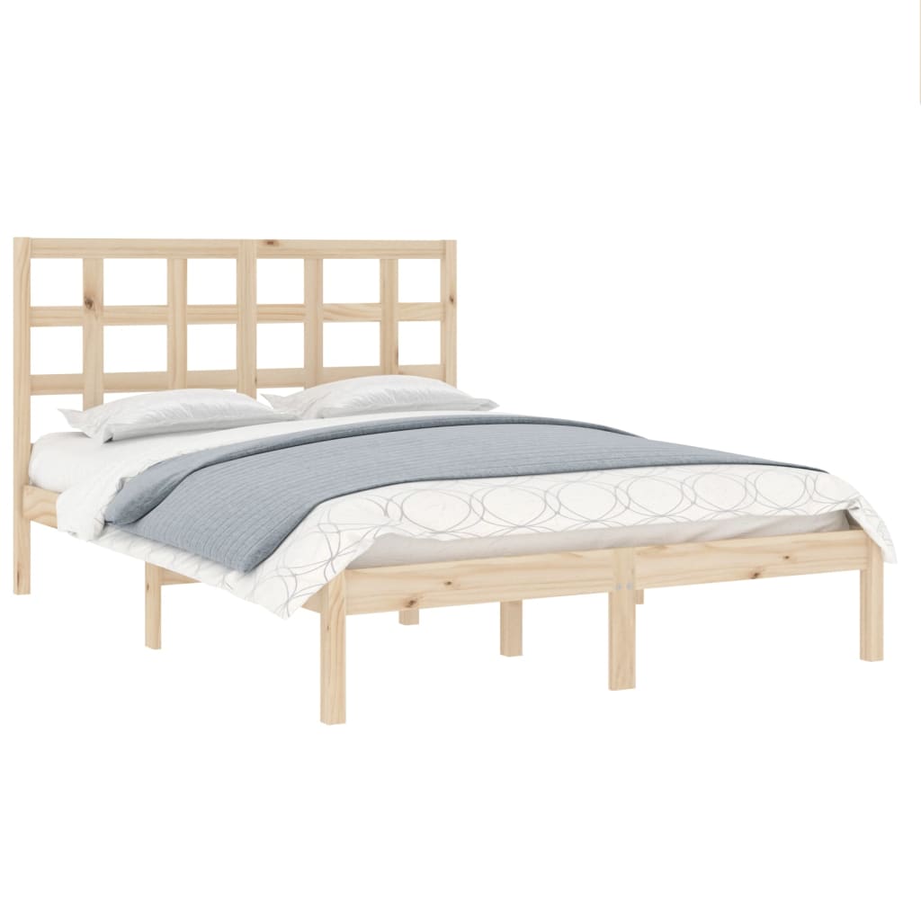 vidaXL Bed Frame without Mattress 135x190 cm Double Solid Wood