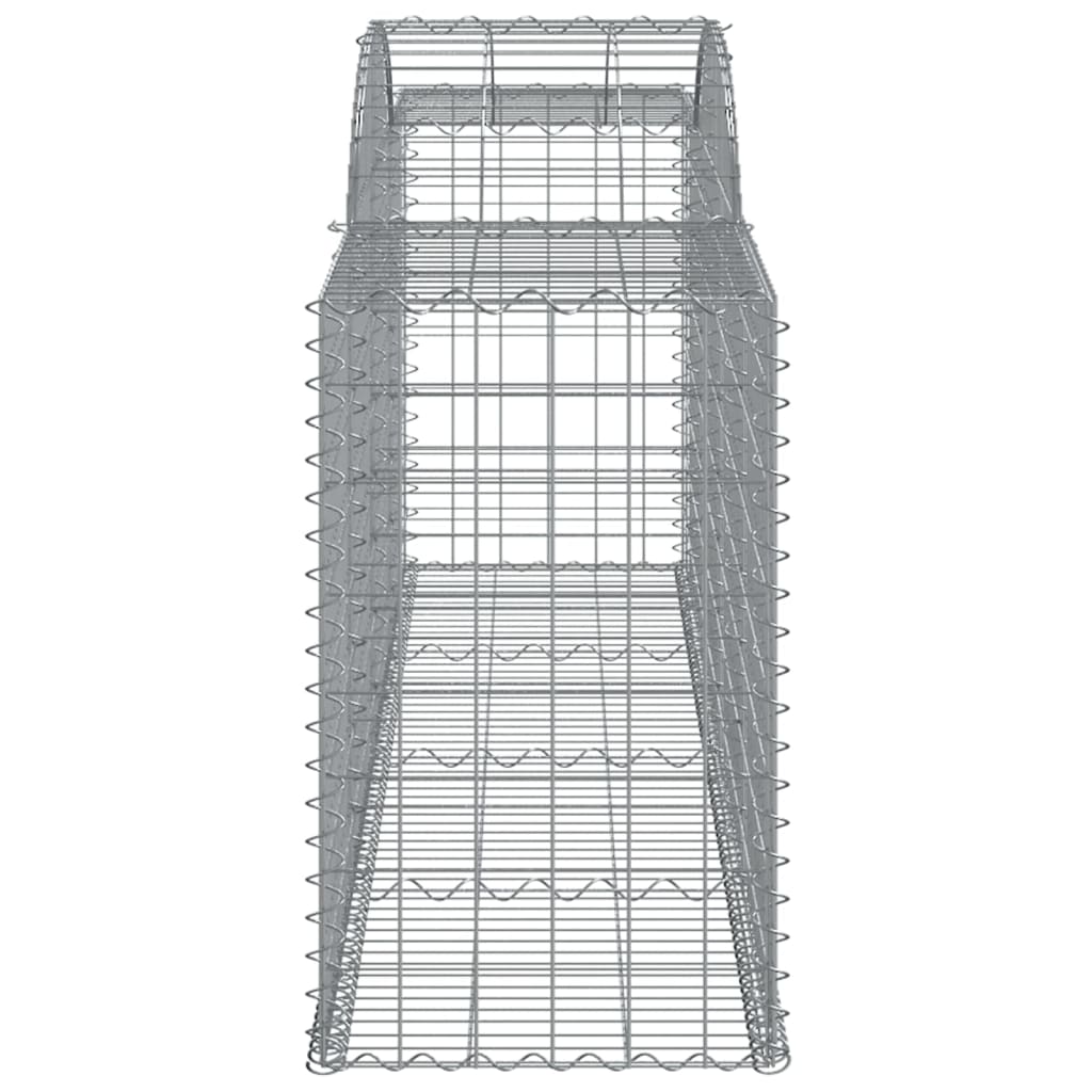 vidaXL Arched Gabion Basket 300x50x80/100 cm Galvanised Iron