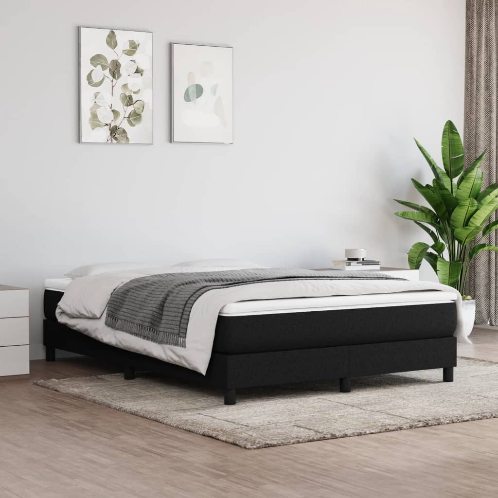 vidaXL Pocket Spring Bed Mattress Black 137x190x20 cm Full Fabric