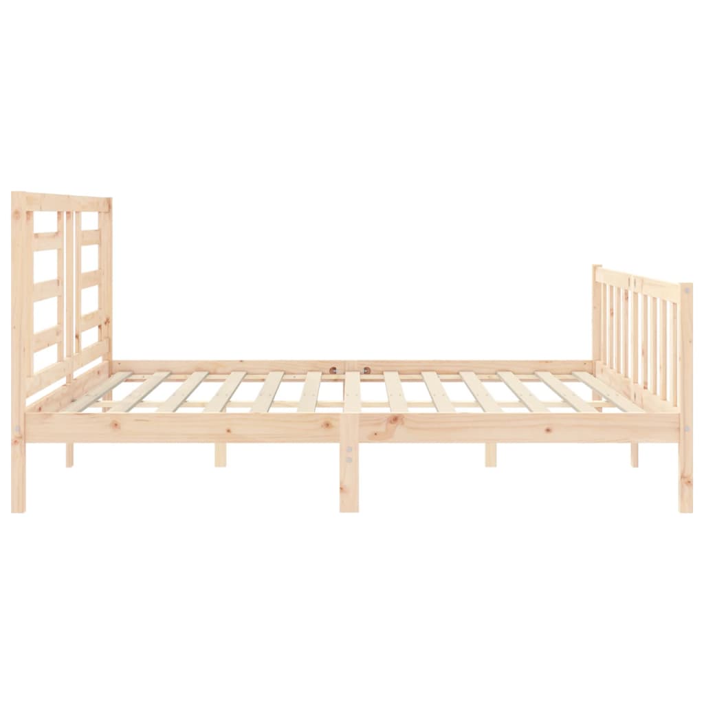 vidaXL Bed Frame without Mattress Super King Size Solid Wood Pine