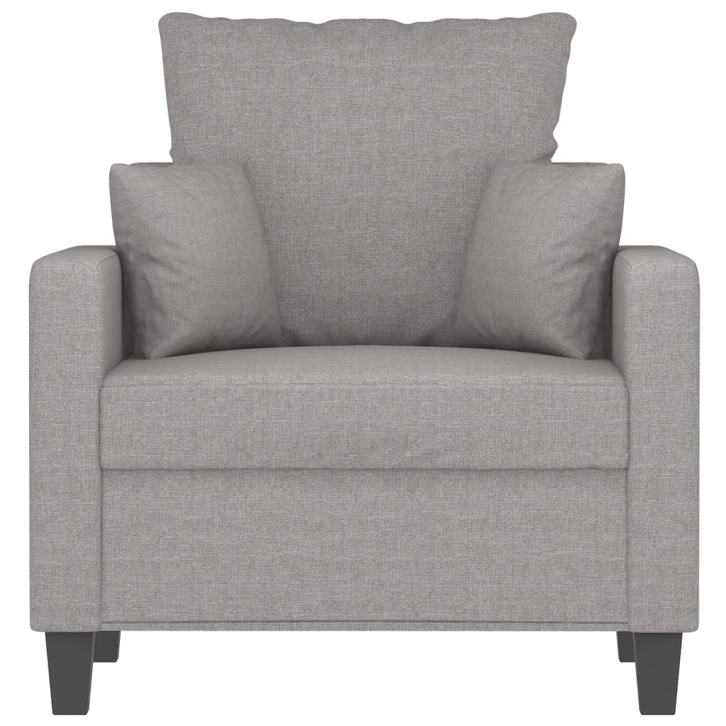 vidaXL Sofa Chair Light Grey 60 cm Fabric