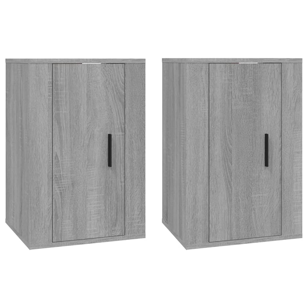 vidaXL Wall Mounted TV Cabinets 2 pcs Grey Sonoma 40x34.5x60 cm