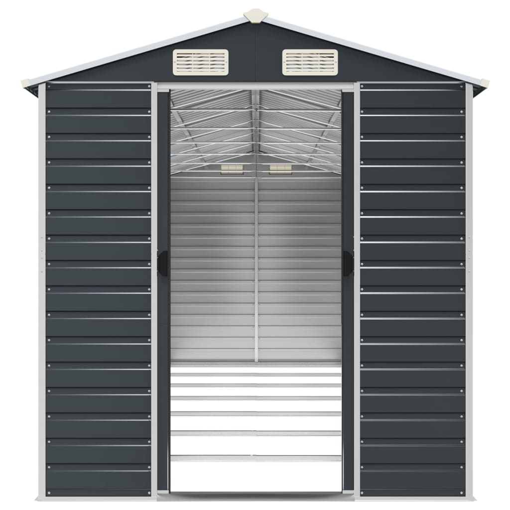 vidaXL Garden Shed Anthracite 191x640x198 cm Galvanised Steel