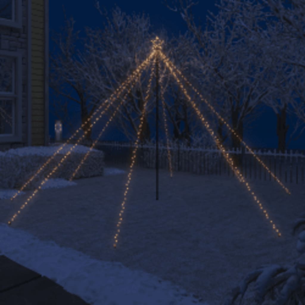 vidaXL LED Christmas Waterfall Tree Lights Indoor Outdoor 576 LEDs 3.6 m