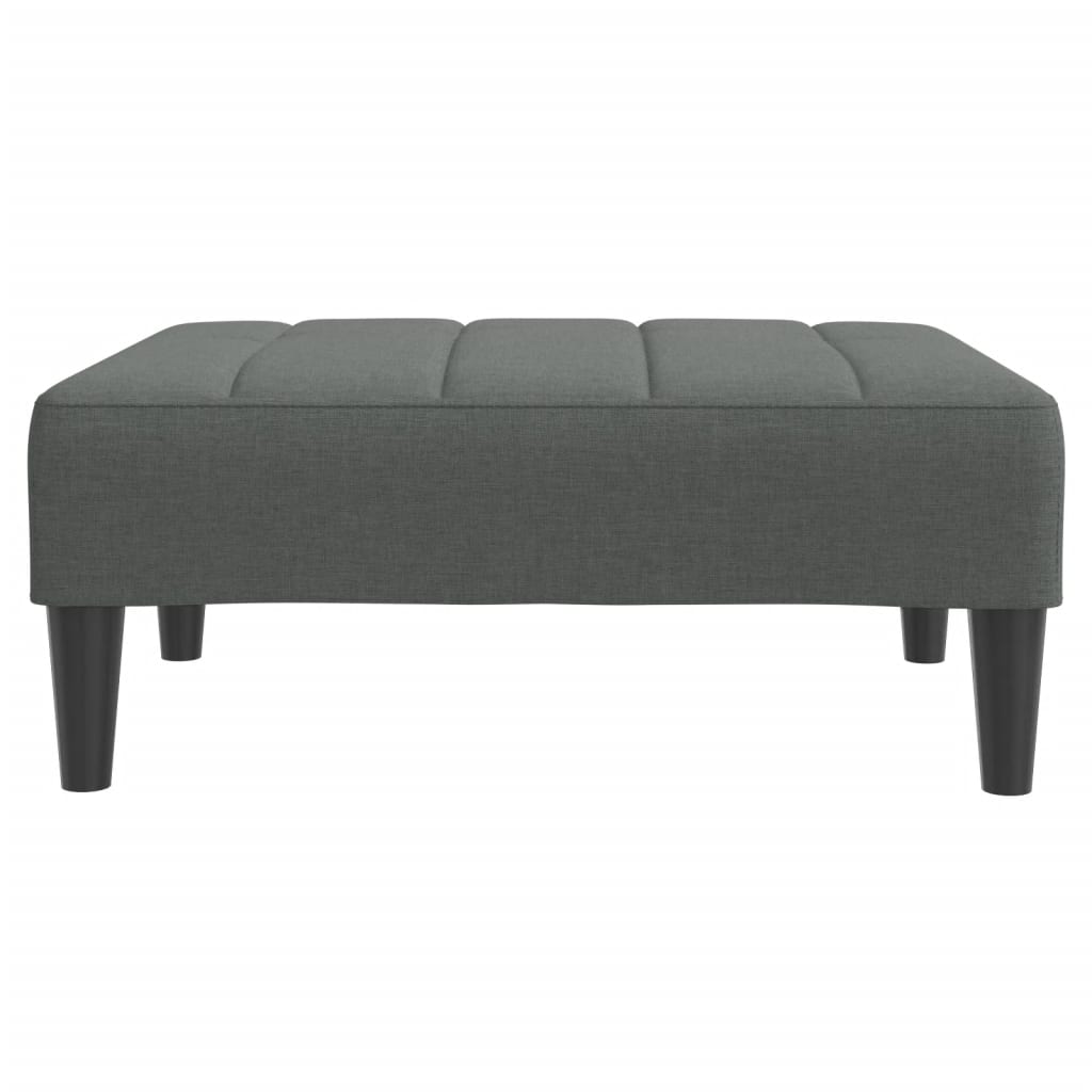 vidaXL 2-Seater Sofa Bed with Footstool Dark Grey Fabric