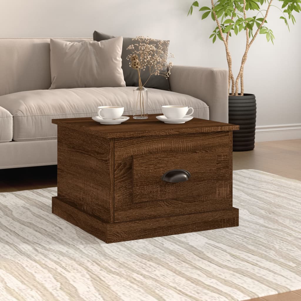 vidaXL Coffee Table Brown Oak 50x50x35 cm Engineered Wood