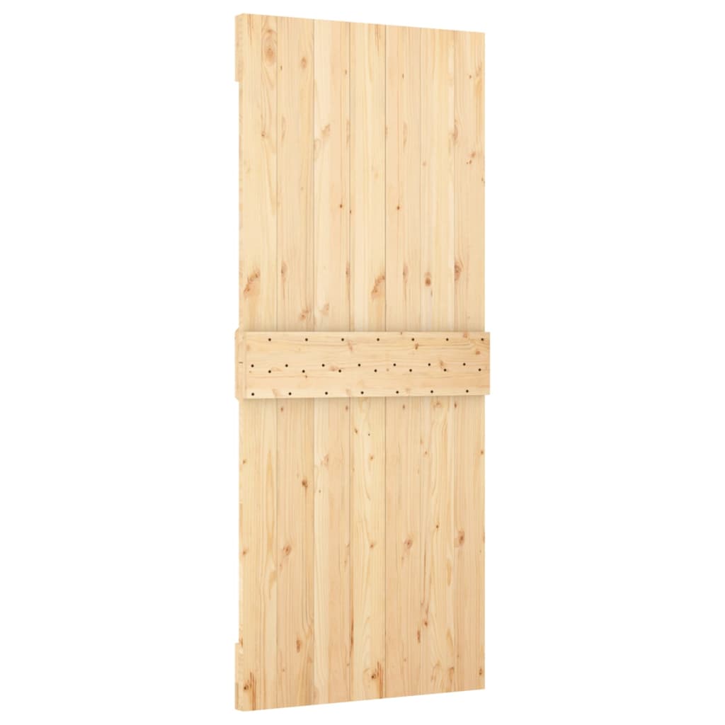 vidaXL Sliding Door with Hardware Set 80x210 cm Solid Wood Pine