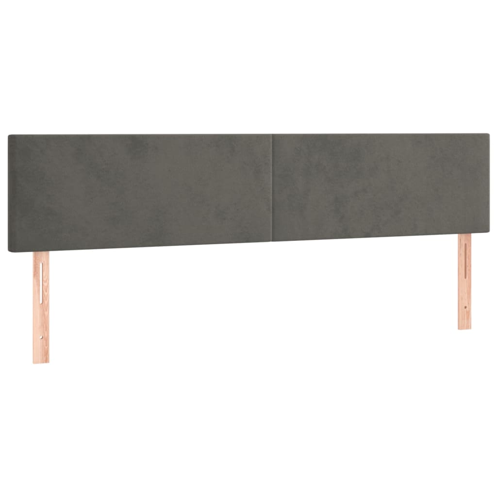 vidaXL LED Headboard Dark Grey 200 cm Velvet