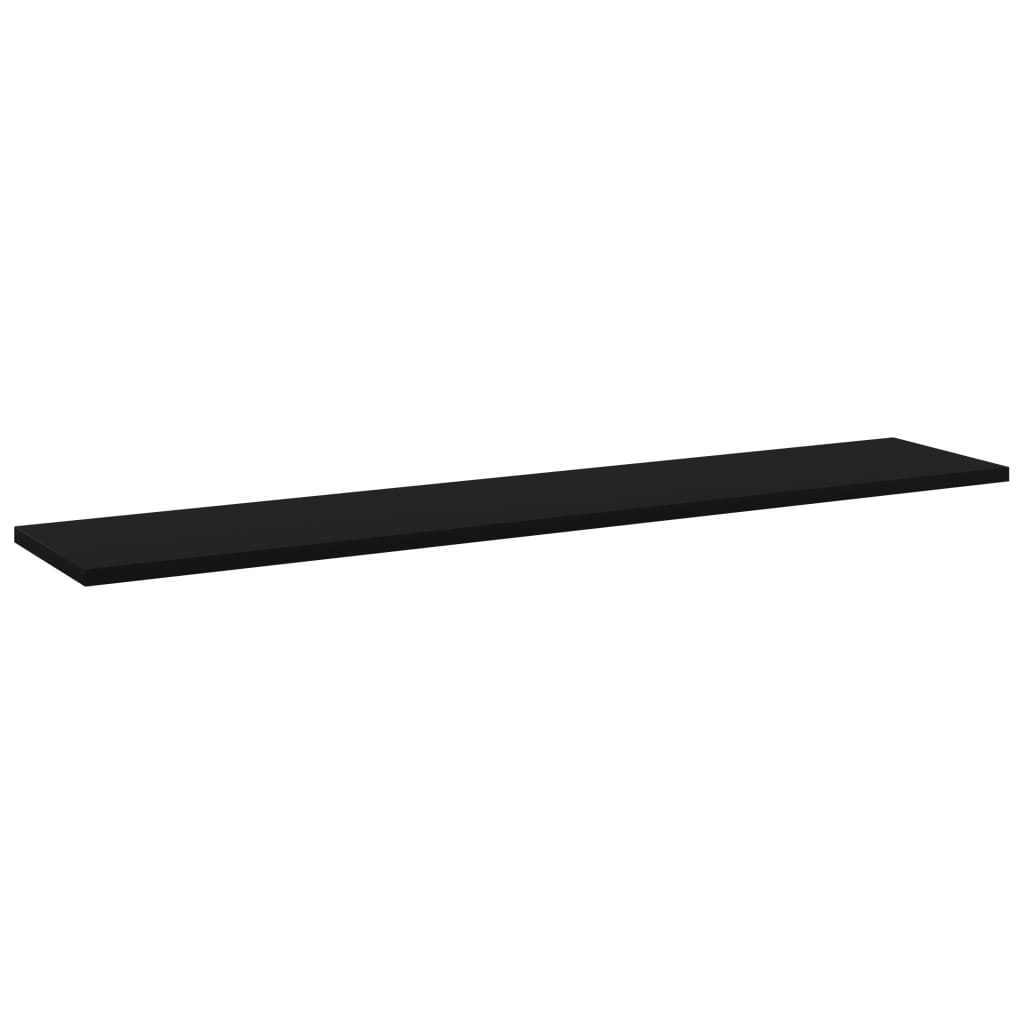 vidaXL Bookshelf Boards 4 pcs Black 100x20x1.5 cm Engineered Wood