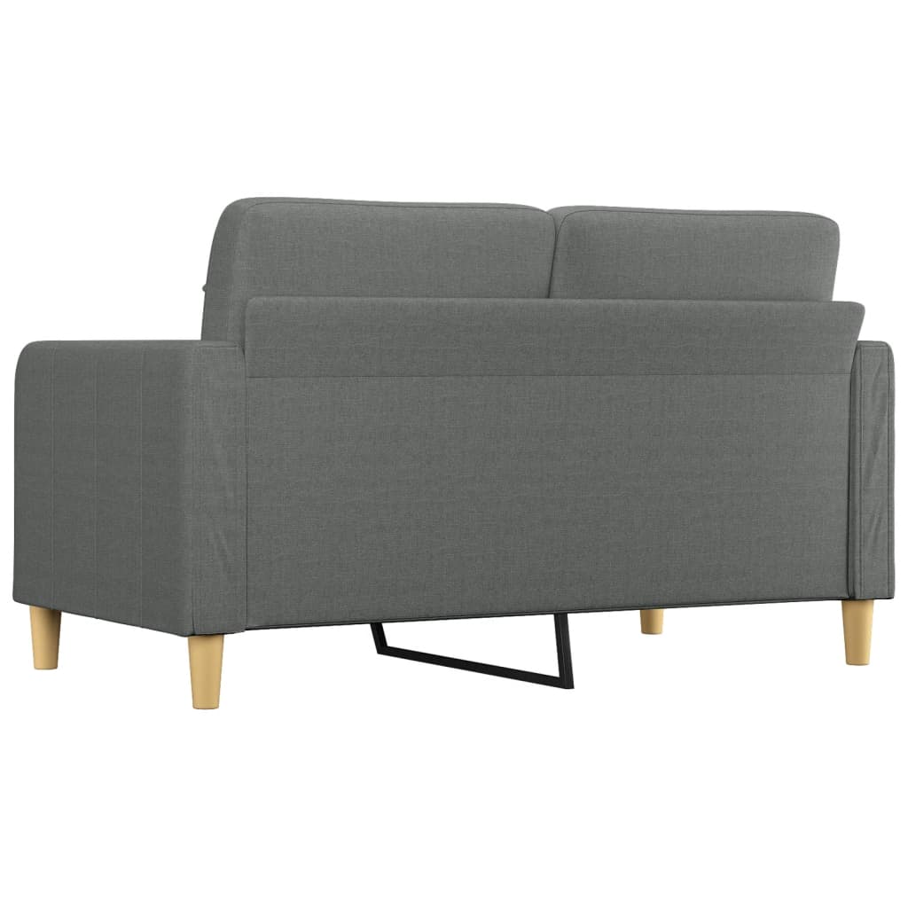 vidaXL 2-Seater Sofa Dark Grey 140 cm Fabric