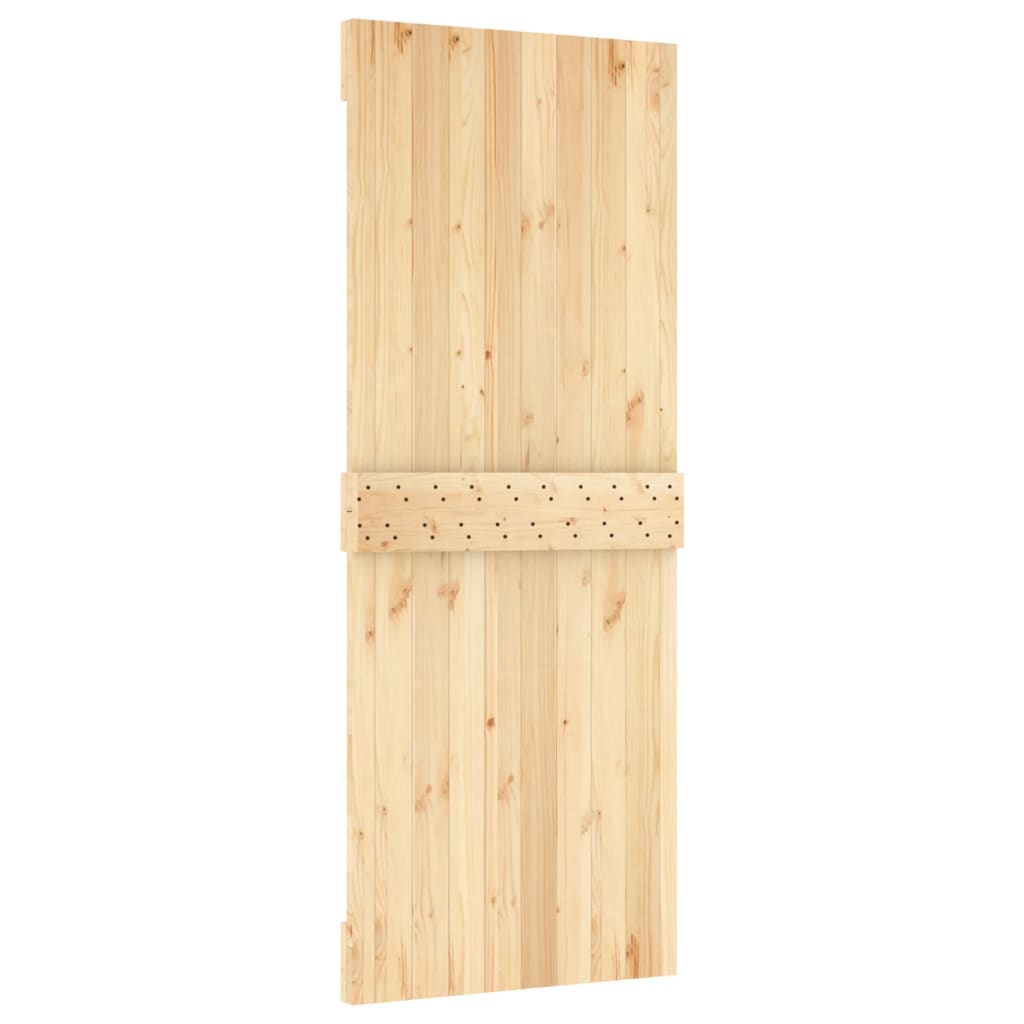 vidaXL Sliding Door with Hardware Set 80x210 cm Solid Wood Pine