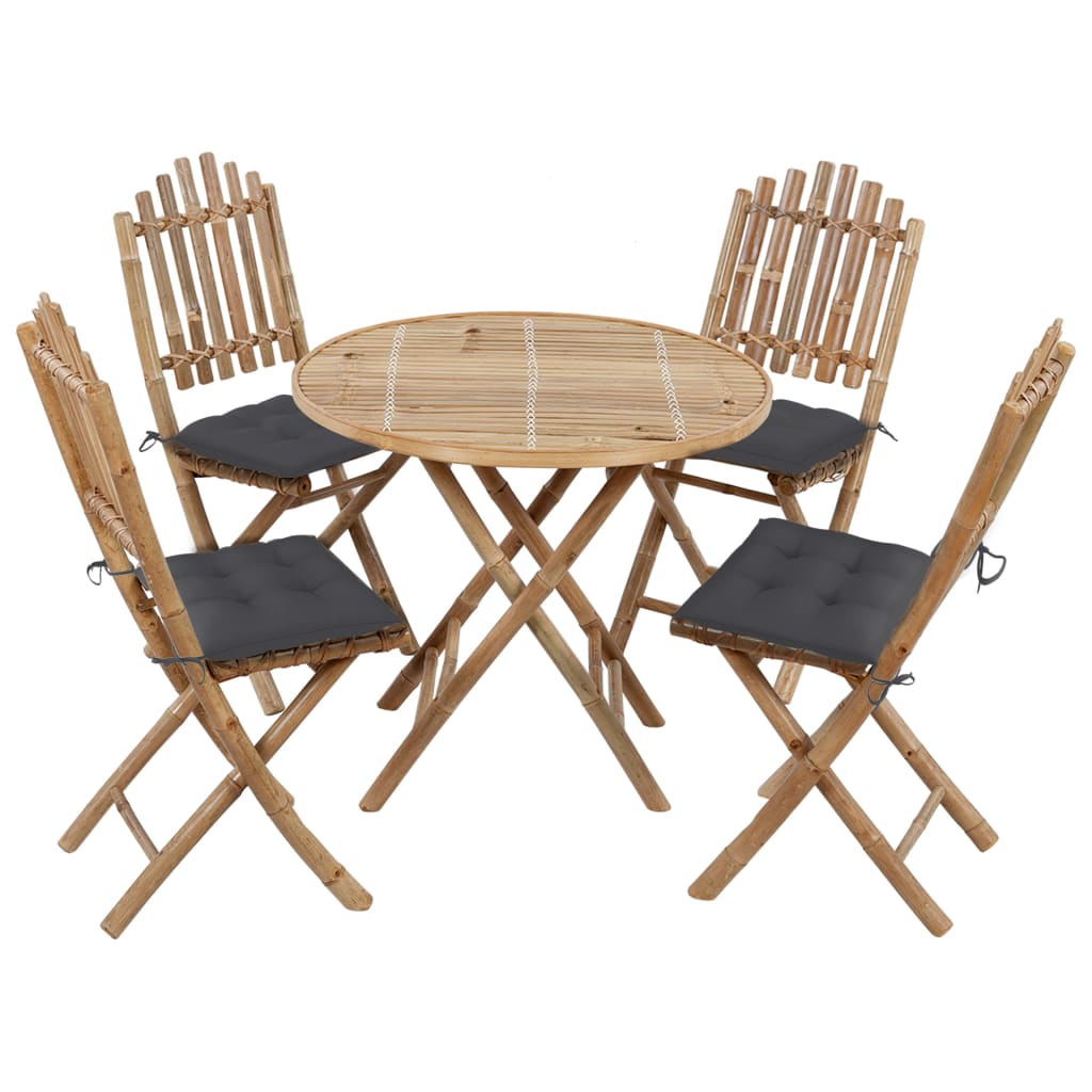 5 piece bamboo dining set