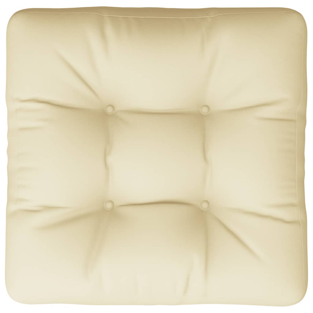 vidaXL Pallet Cushion Cream 50x50x12 cm Fabric