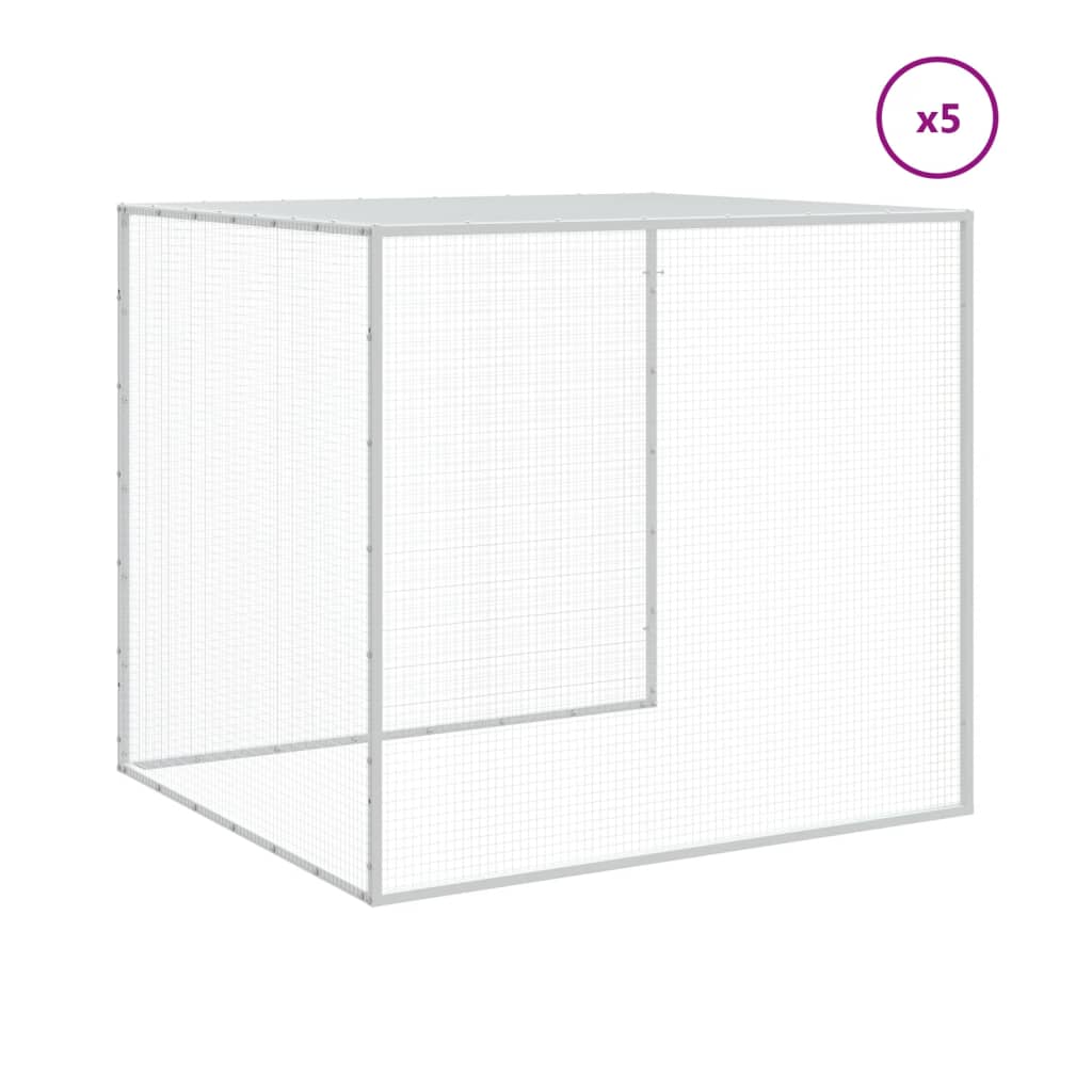 vidaXL Chicken Cage with Roof Anthracite 603x98x90 cm Galvanised Steel