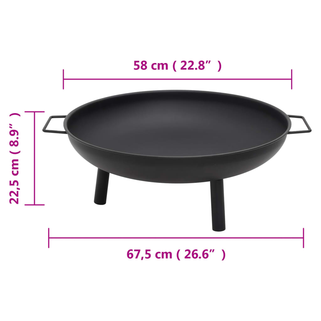 vidaXL Fire Pit 67.5x58x22.5 cm Steel