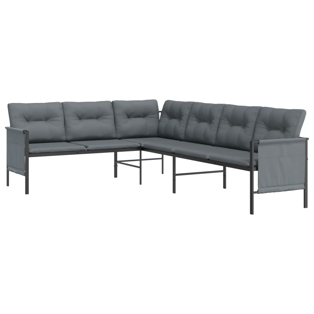 vidaXL 2 Piece Garden Lounge Set Anthracite Steel