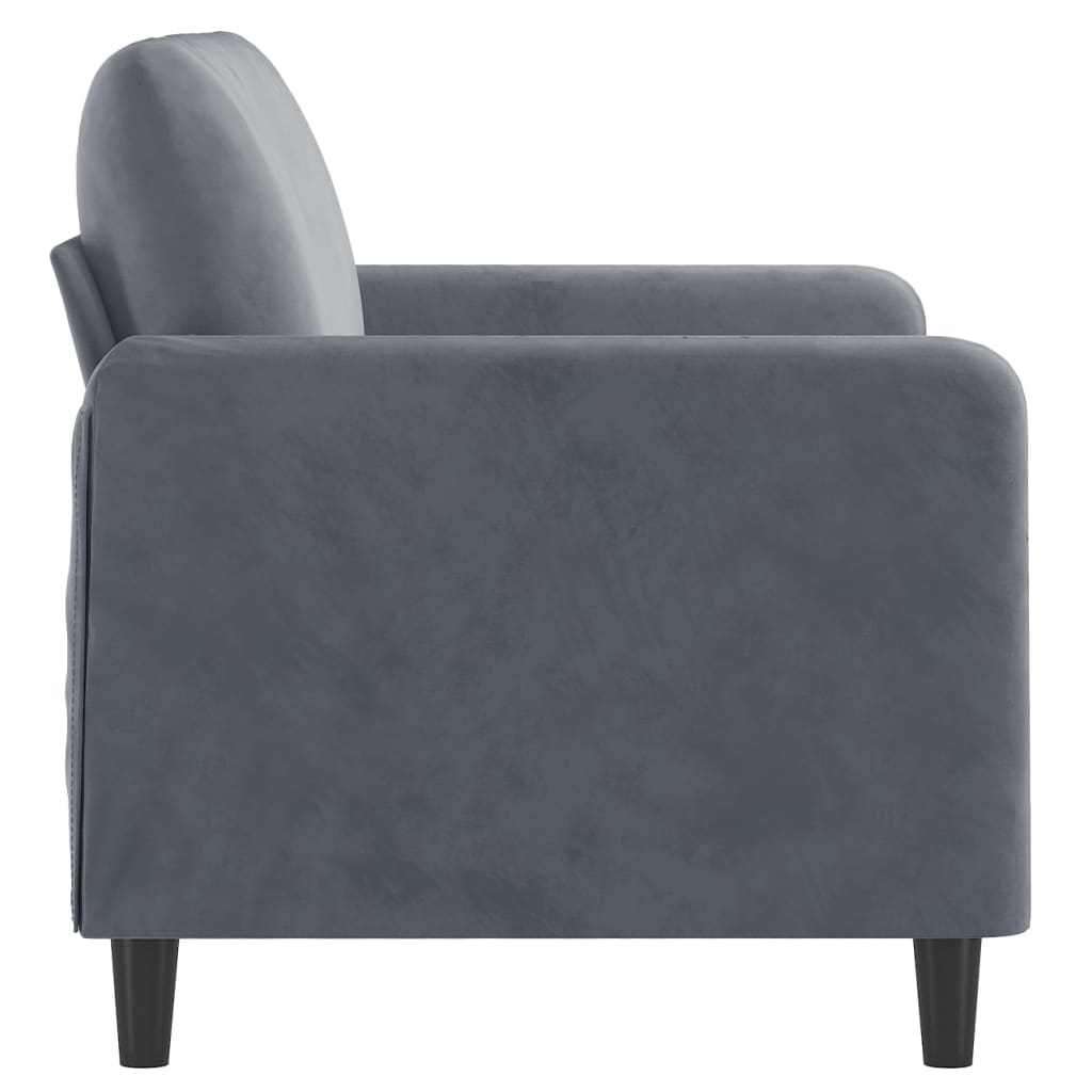 vidaXL 2-Seater Sofa Dark Grey 120 cm Velvet