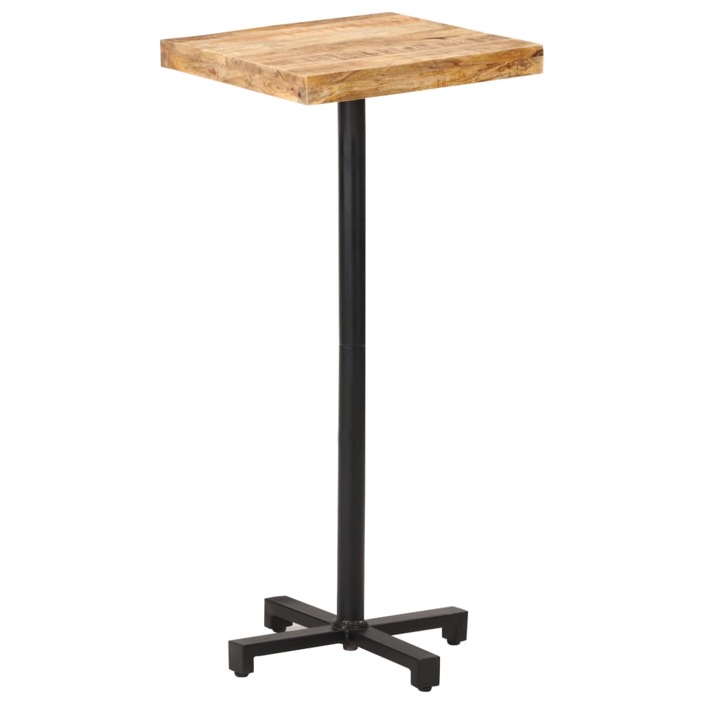 vidaXL Bar Table Square 50x50x110 cm Rough Mango Wood