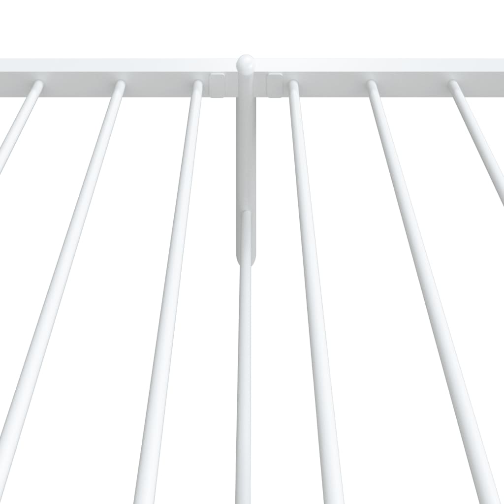 vidaXL Metal Bed Frame without Mattress with Footboard White 107x203 cm