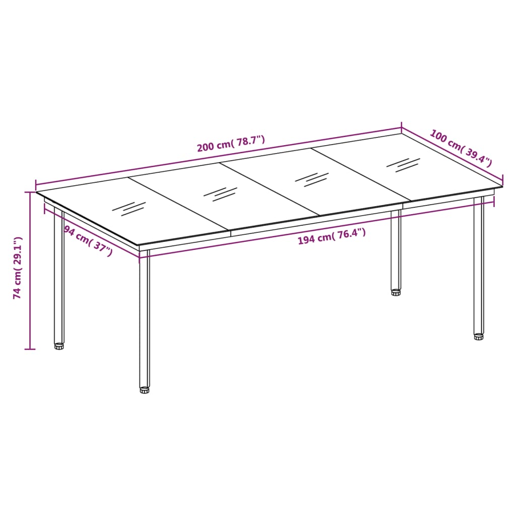 vidaXL 9 Piece Garden Dining Set Light Grey