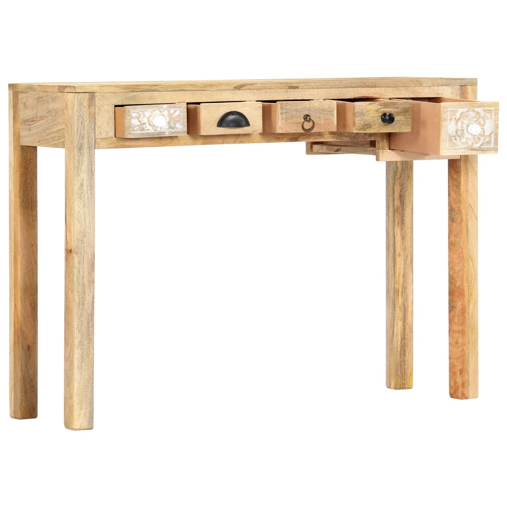 vidaXL Console Table 110x30x75 cm Solid Mango Wood